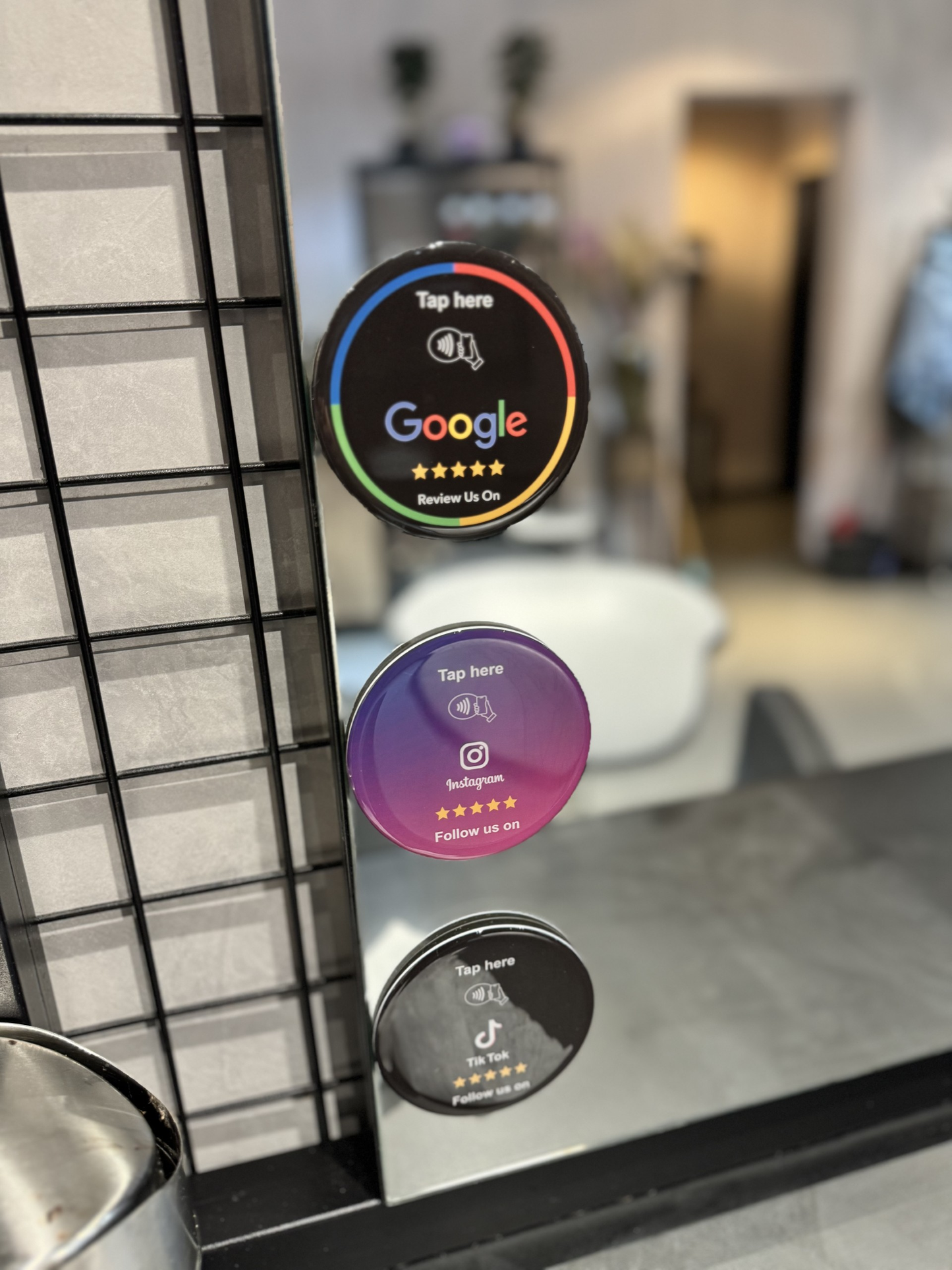 Ronde NFC Reviewkaarten met Epoxylaag